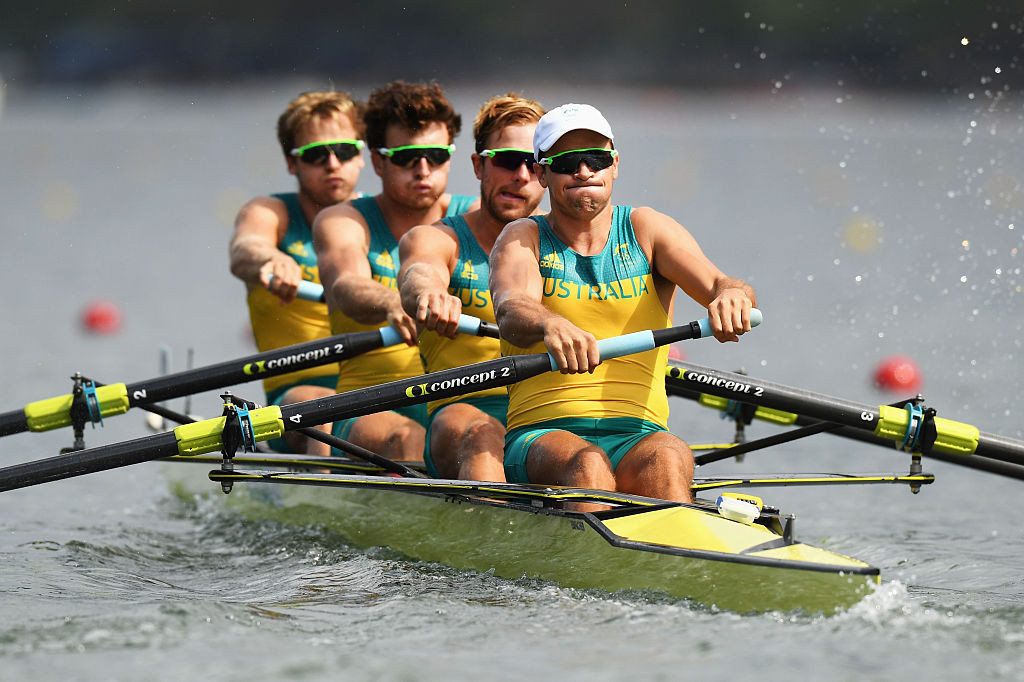 Joshua Booth and Alexander Hill, silver medallists in the men's four at the Rio 2016 Olympics, are in Australia's 38-strong rowing team for the Tokyo 2020 Games ©Getty Images
