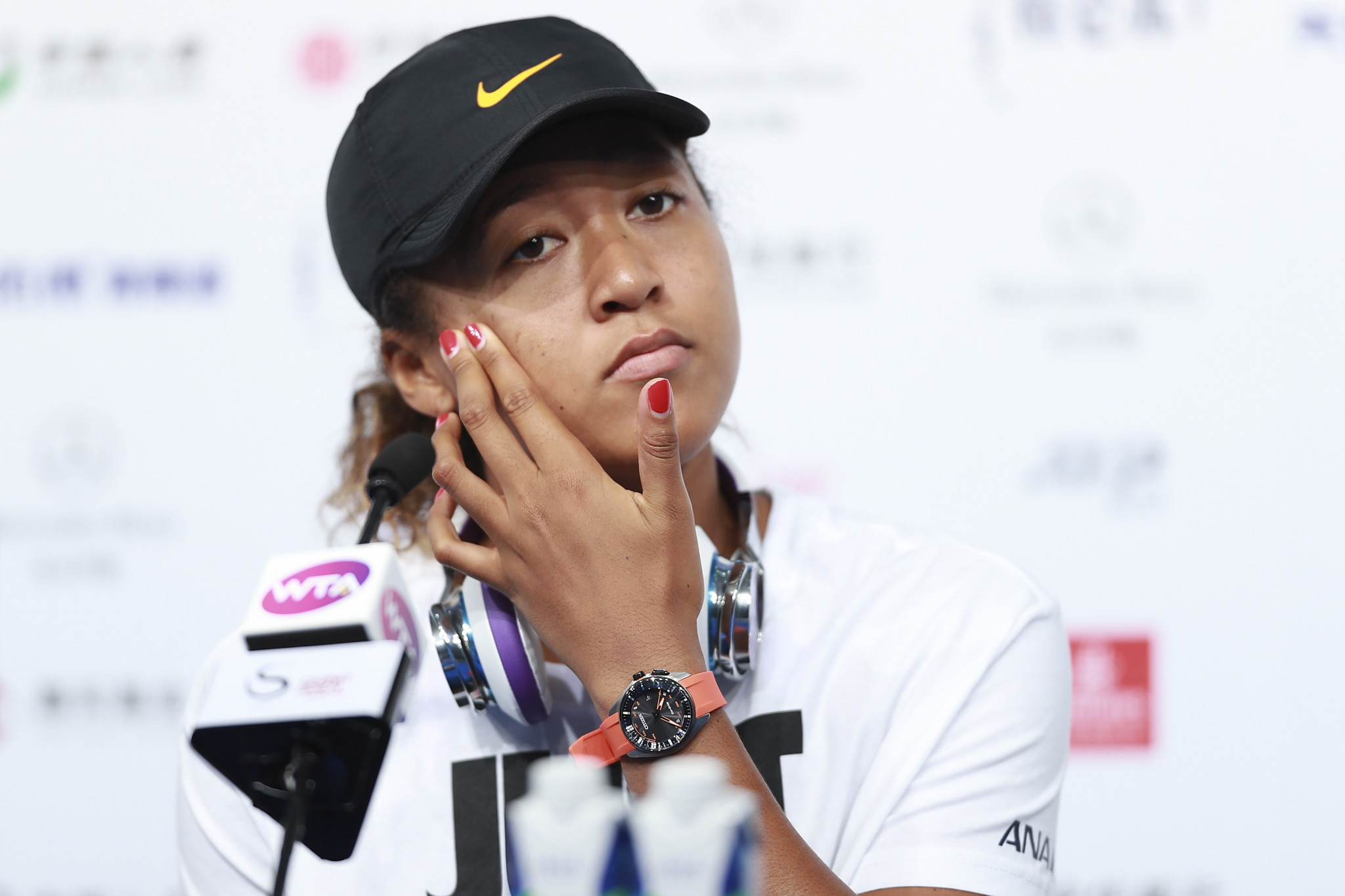 Naomi Osaka caused a storm when she refused to take part in post-match press conferences ©Getty Images