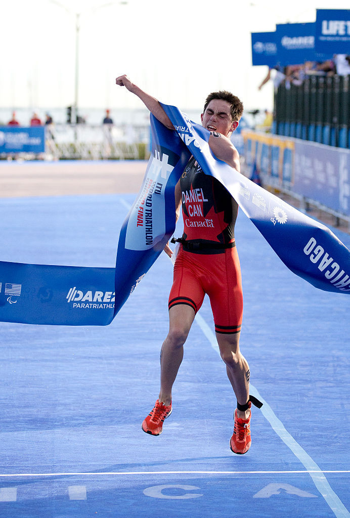 Canada's 2016 Paralympic silver medallist won gold today at the World Triathlon Para Cup in A Coruna, Spain ©Getty Images