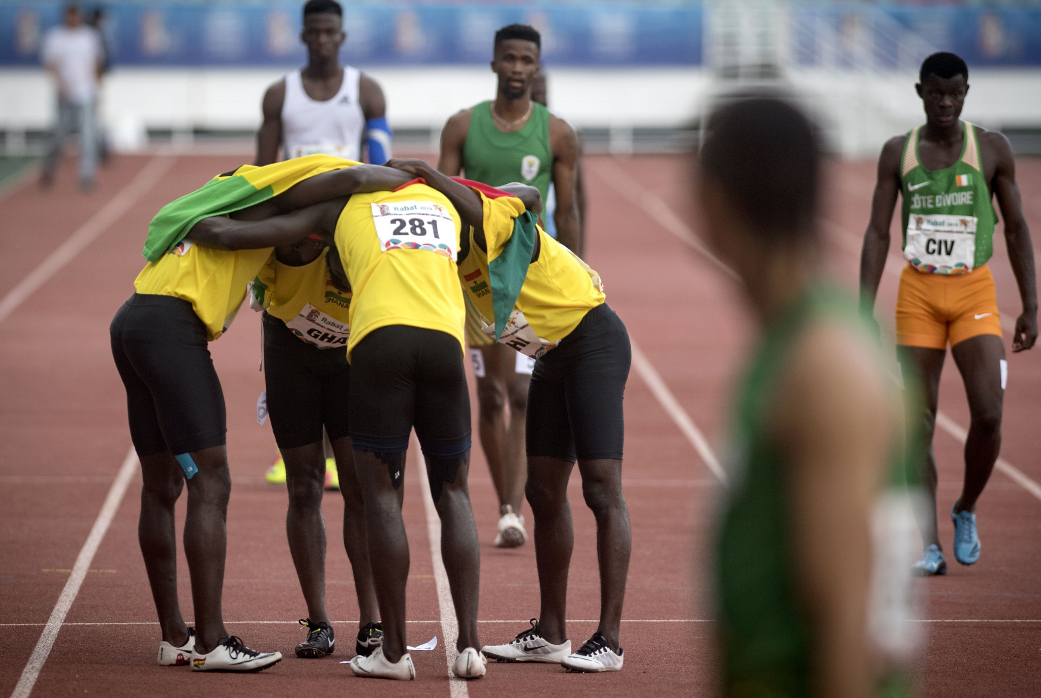 Ghana won the men's 4x100m relay at the 2019 African Games, hosted by Morocco ©Getty Images