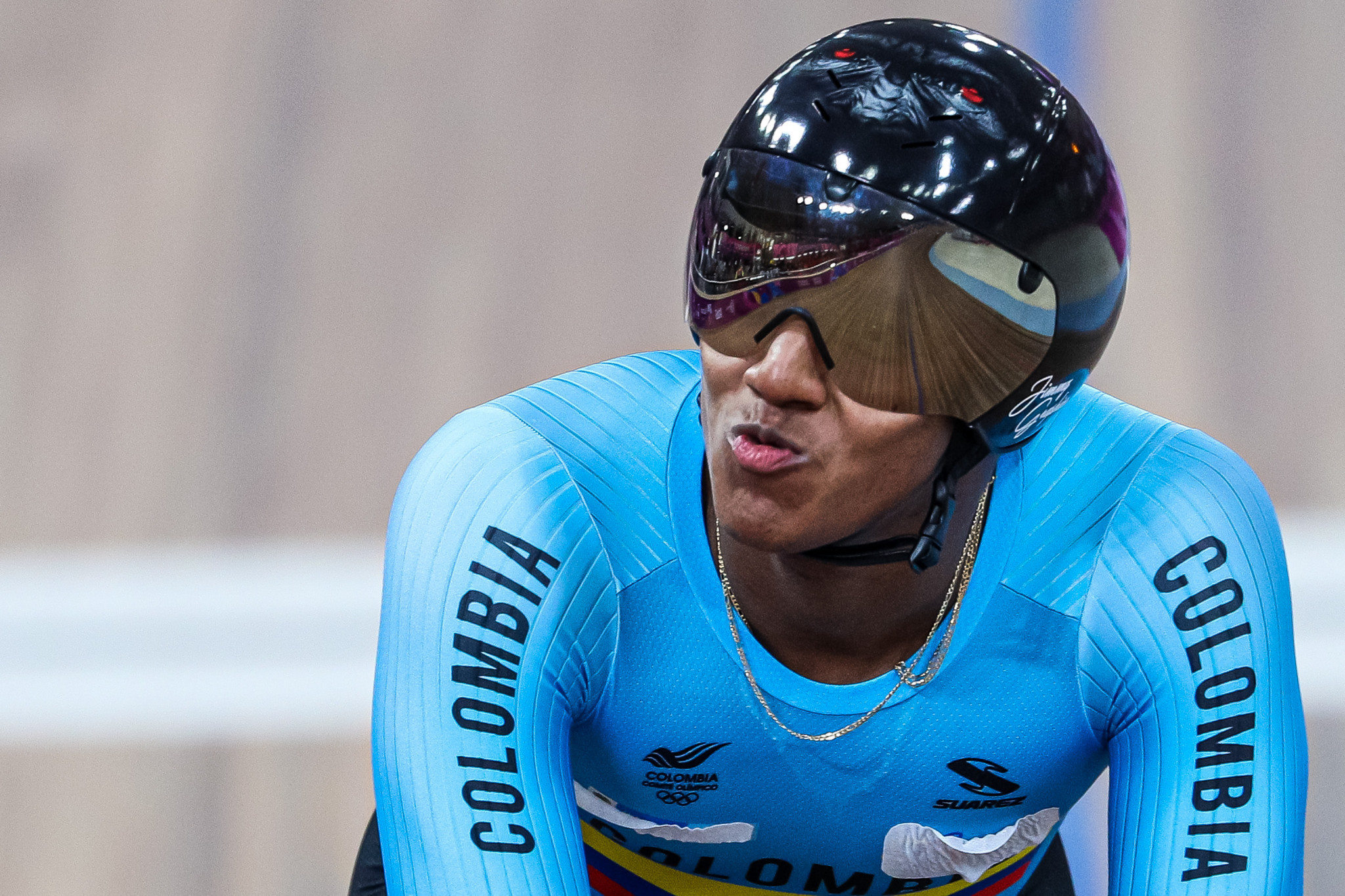 Kevin Quintero was part of Colombia's victorious men's team sprint squad ©Getty Images