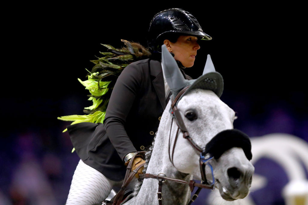 Dani G Waldman of Israel partnered home rider Olivier Robert to victory representing St Tropez Pirates in the Global Champions League event at the Champs de Mars in Paris tonight ©Getty Images	