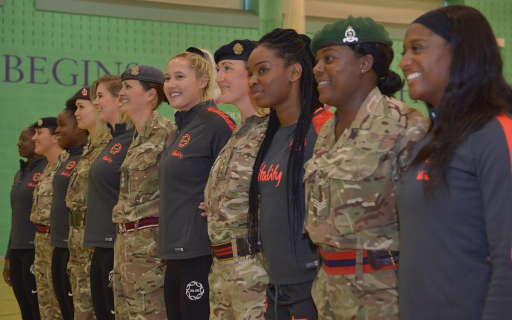 Among several initiatives, the British Army plan to continue supporting the Vitality Roses as part of their partnership with England Netball ©England Netball