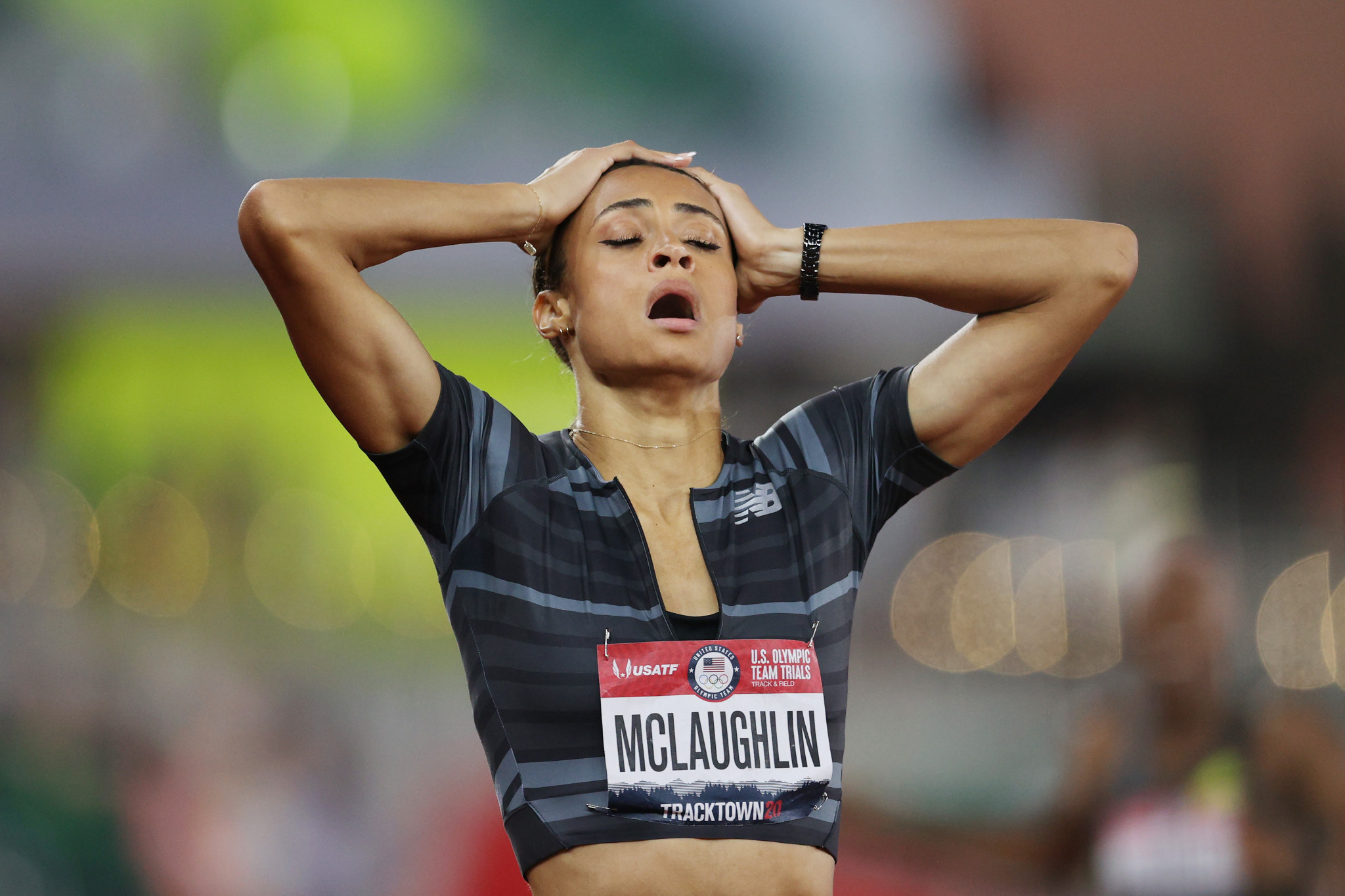 Sydney McLaughlin broke the women's 400m hurdles in the US Olympic Trials at Hayward Field in Eugene ©Getty Images