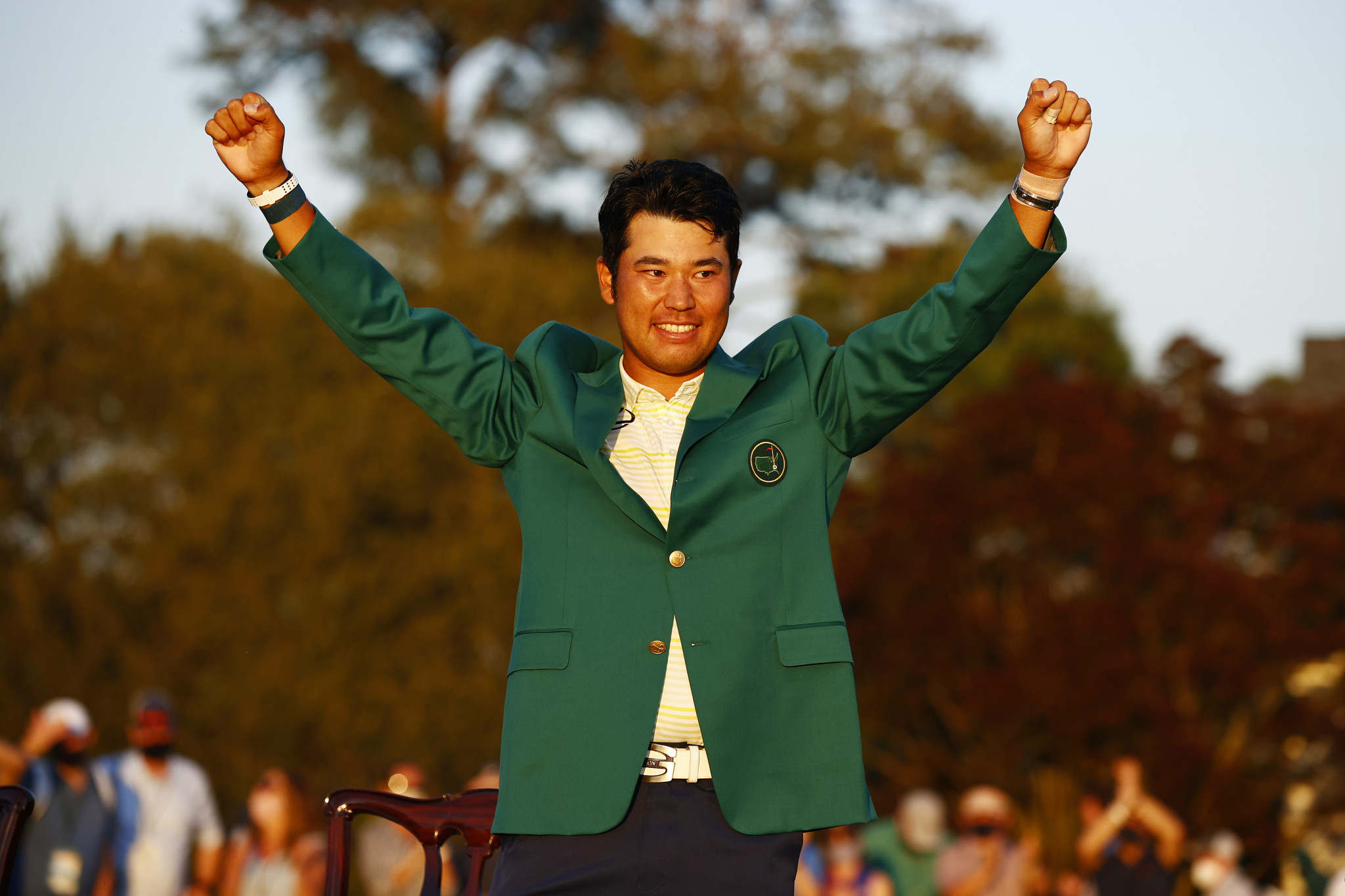 Hideki Matsuyama made history when he became the first Japanese man to claim a major title by winning the Masters crown in April ©Getty Images