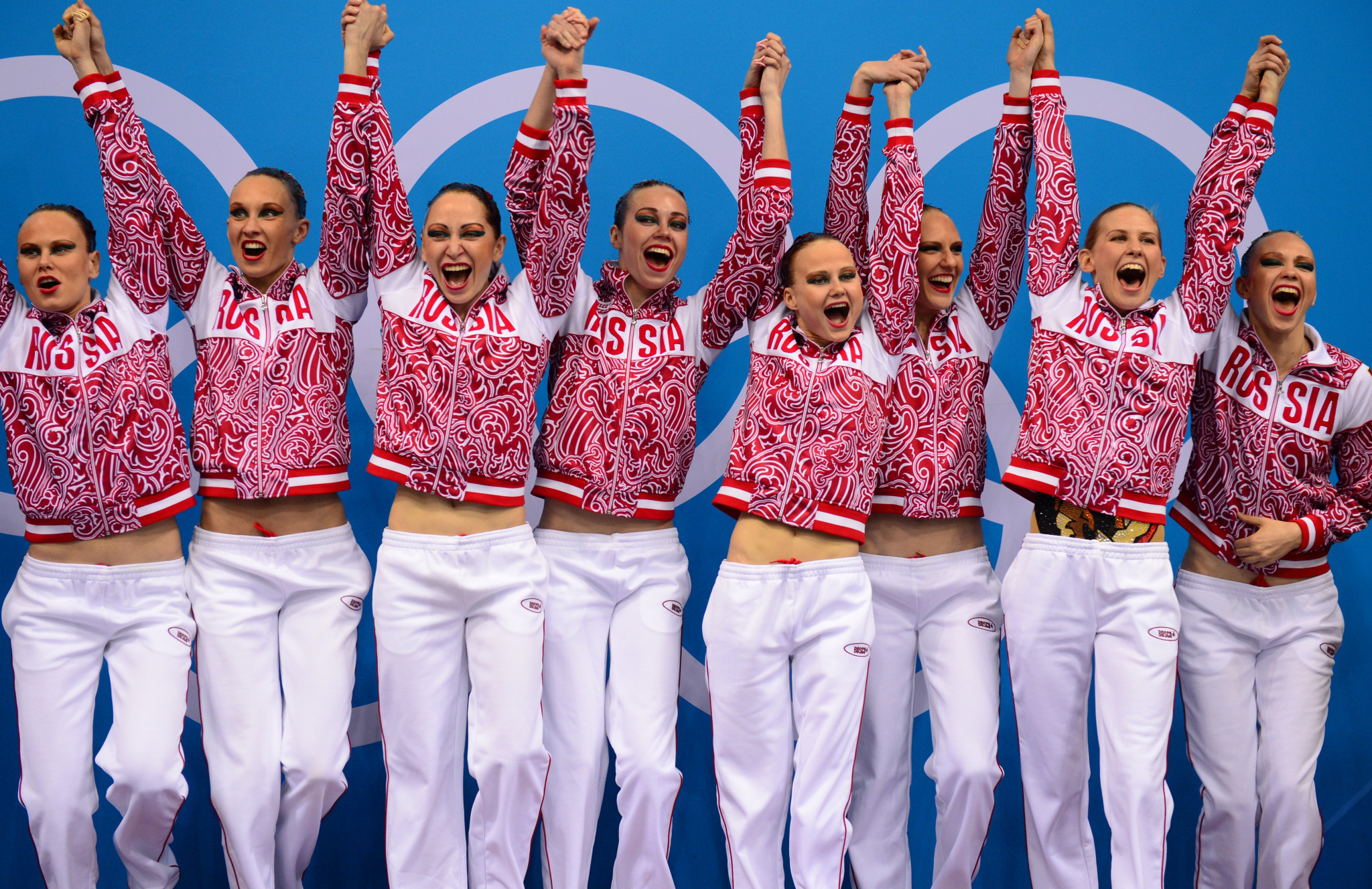 Angelika Timanina, fourth from left, is the latest Yekaterinburg 2023 ambassador ©Getty Images


