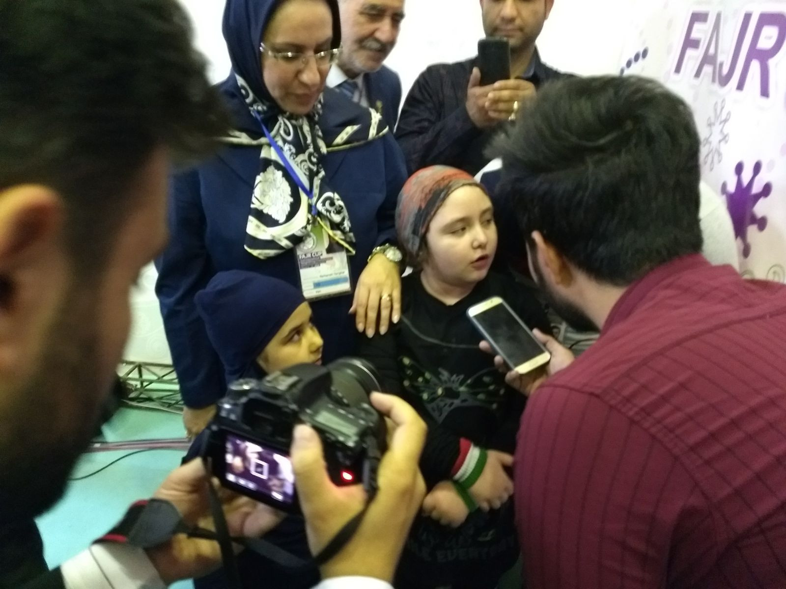 An eight-year-old girl made history in 2018 by becoming the first female to lift a barbell in public in Iran ©Brian Oliver