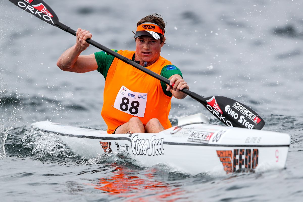 Nicolas Notten of South Africa won the men's title at the ICF Ocean Racing World Championships in Lanzarote today ©ICF