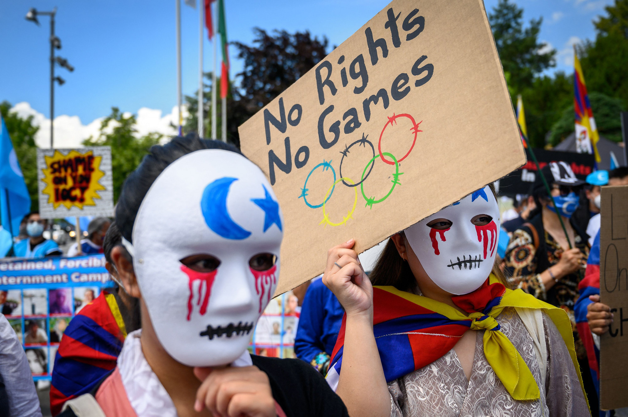 Critics will argue the IOC cannot claim to champion human rights when the next Winter Olympics are due to take place in China ©Getty Images