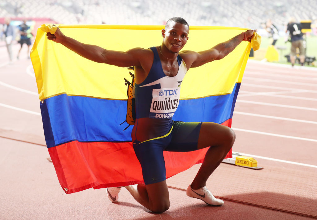 Ecuador's 2019 world 200m bronze medallist Alex Quiñónez has been provisionally suspended by the Athletics Integrity Unit for whereabouts failures ©Getty Images