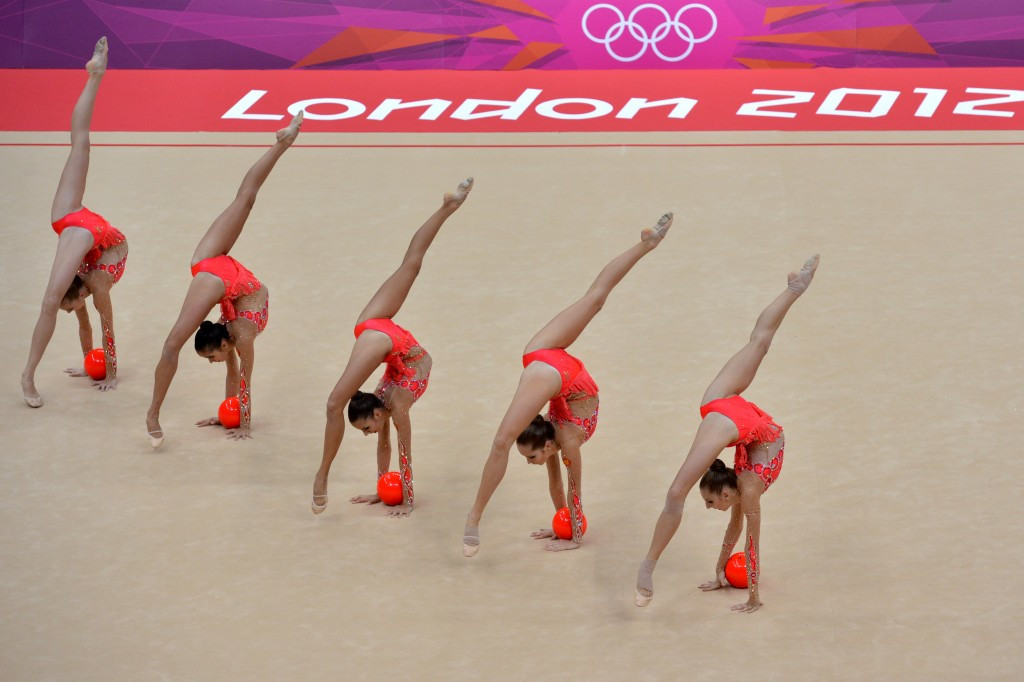 The gymnastics team event size was five at London 2012 ©Getty Images 