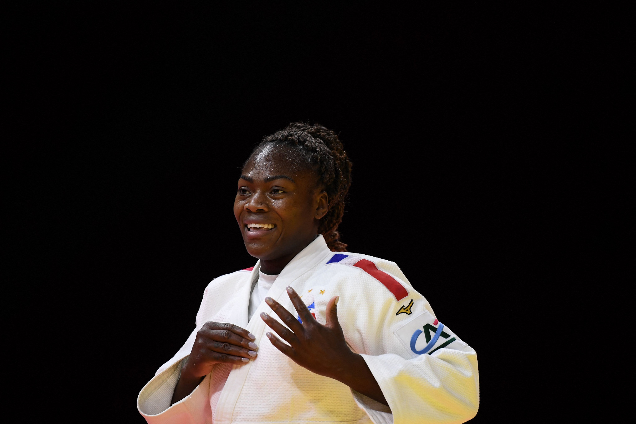 France's Clarisse Agbegnenou was among the winners in a Mizuno judogi at the recent World Championships ©Getty Images