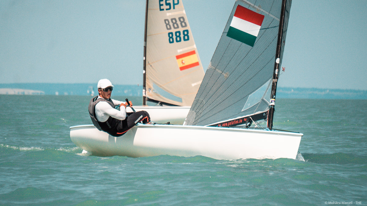Hungary occupy the top four places in the Under-23 Finn World Championship ©International Finn Class/Marcell Mohacsi