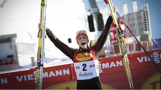 Frenzel dominates yet again at Austrian resort to claim Nordic Combined World Cup title