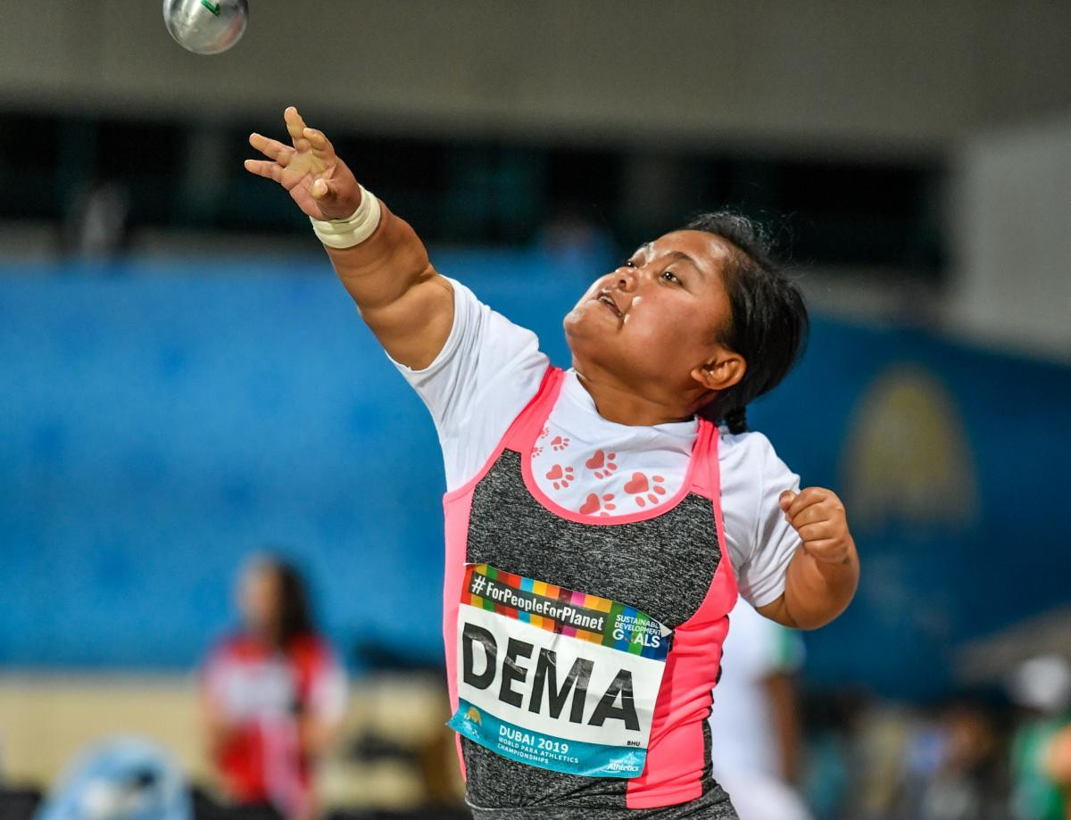 Chimi Dema will feature in the women's F40 shot put as Bhutan makes its Paralympic debut in Tokyo next month ©IPC
