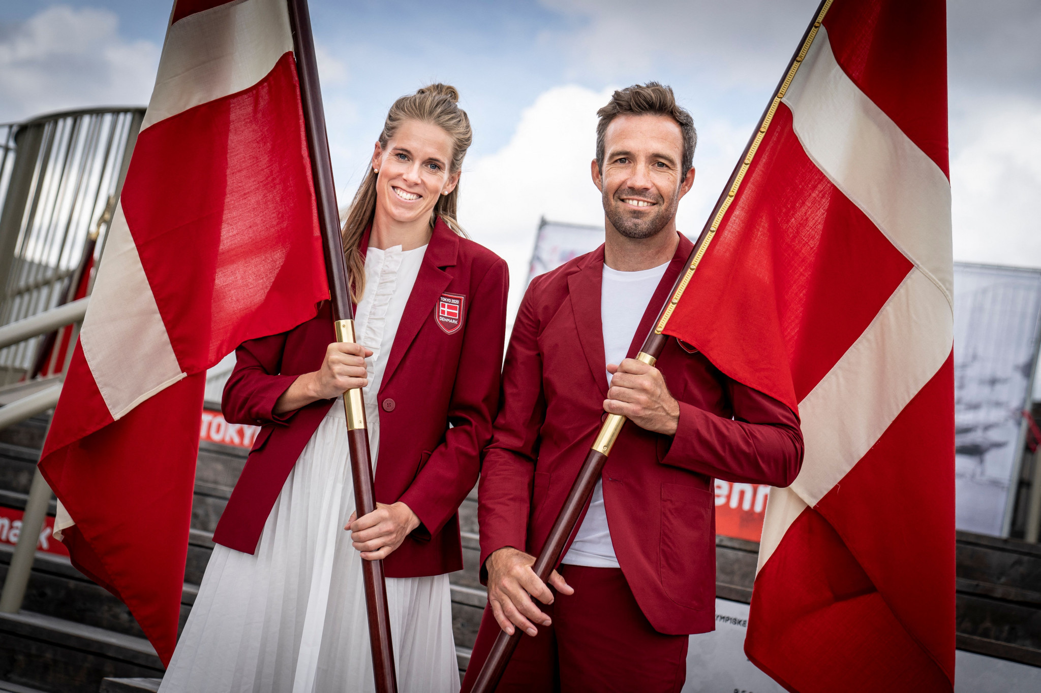 Sailor Jonas Warrer and hurdler Sara Petersen have been chosen as Denmark's Tokyo 2020 flagbearers ©Getty Images