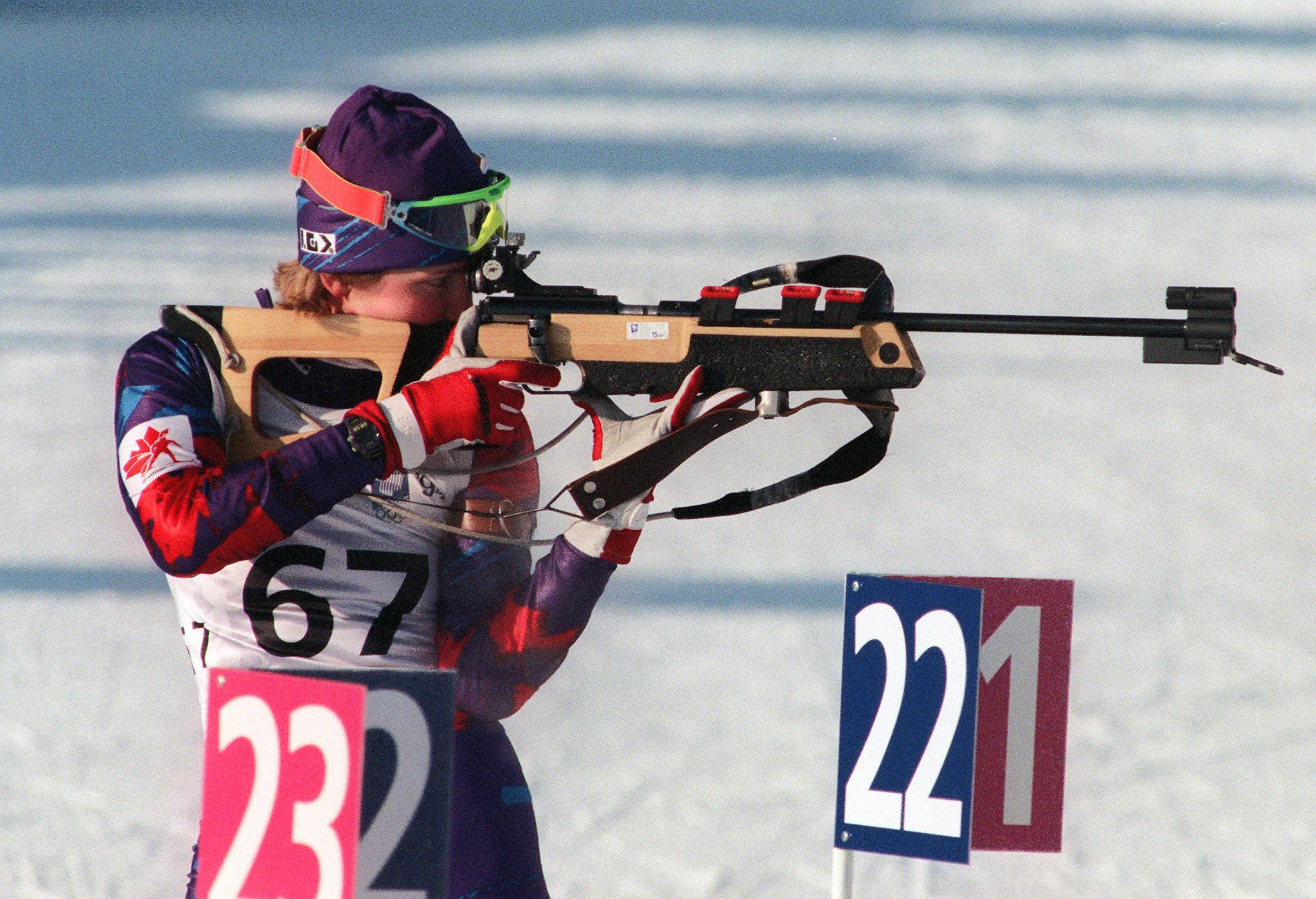 Myriam Bédard won three Olympic biathlon medals for Canada ©Getty Images