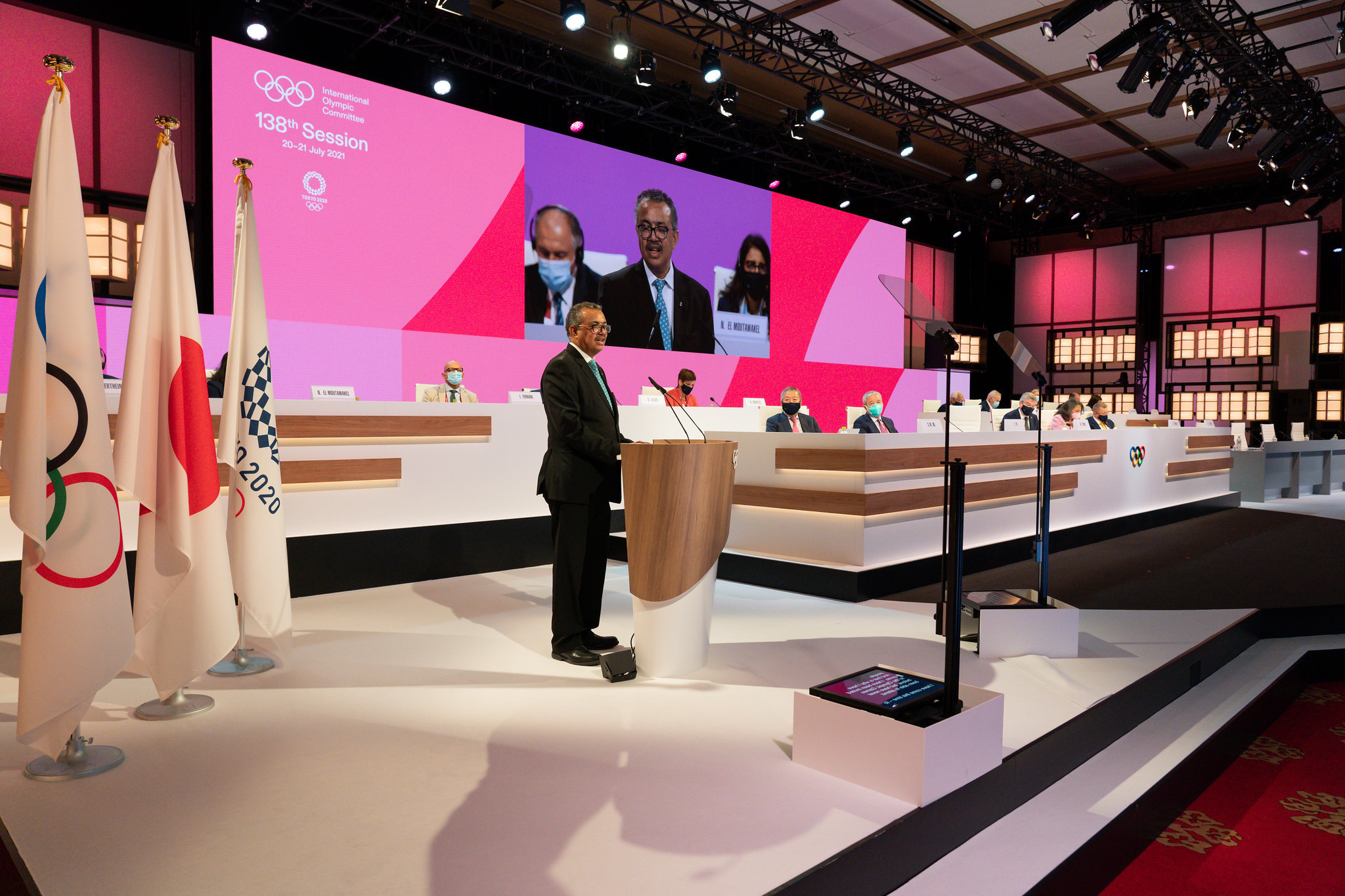 Dr Tedros issued a call for greater vaccine equity around the world to combat COVID-19 ©IOC