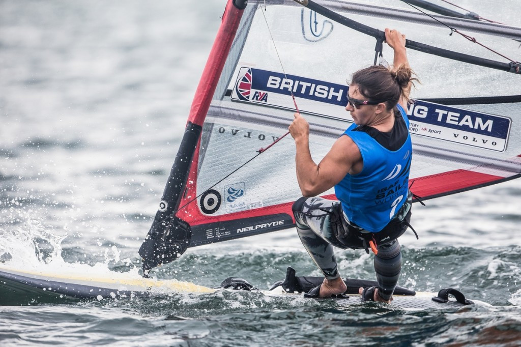 Great Britain's Bryony Shaw holds an 11 point advantage in the women's RS:X