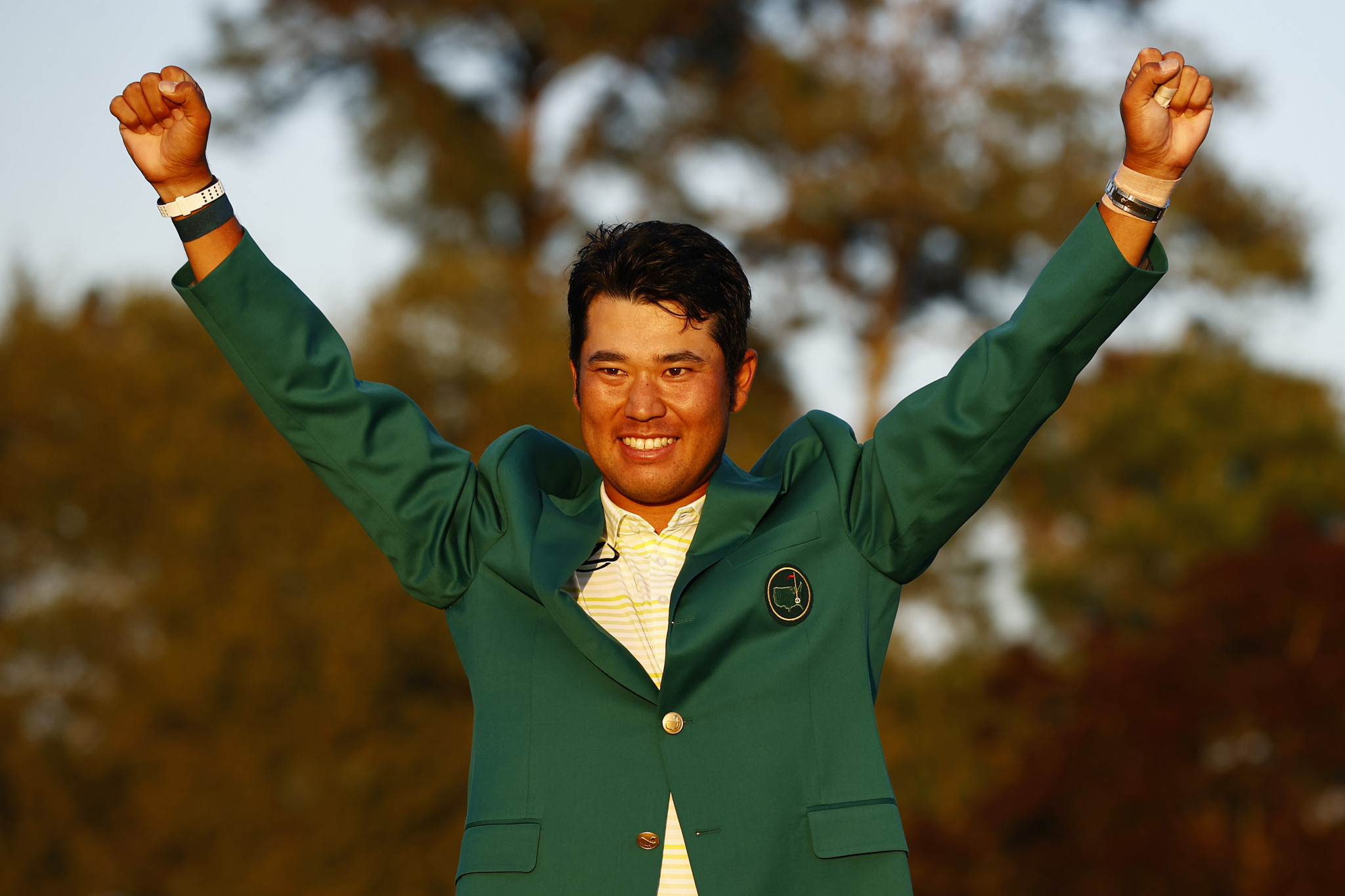 Hideki Matsuyama has been tipped to light the Olympic Cauldron at the Tokyo 2020 Opening Ceremony tomorrow ©Getty Images