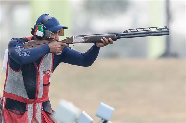 Khaled Alkaabi claimed double trap gold for United Arab Emirates ©ISSF