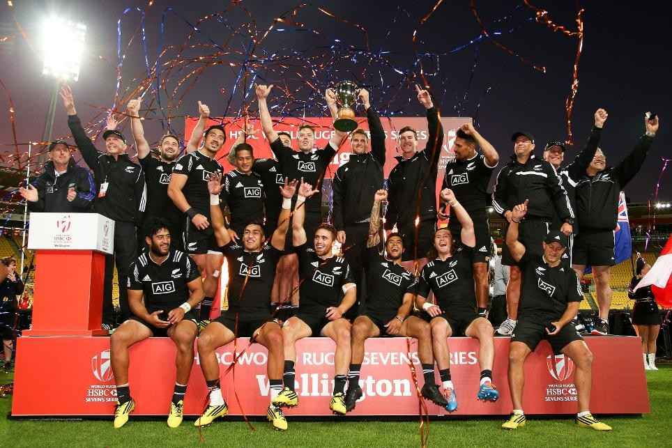 New Zealand claimed their third straight Wellington Sevens victory with a dramatic win over South Africa ©World Rugby