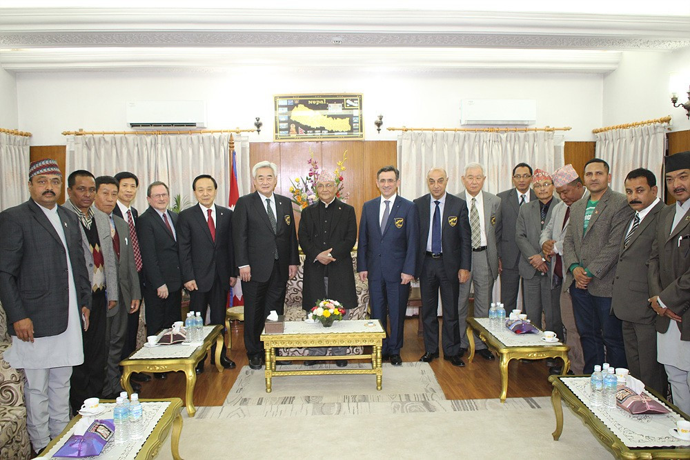 Choue meets Nepalese Prime Minister to begin latest Taekwondo Humanitarian Foundation visit
