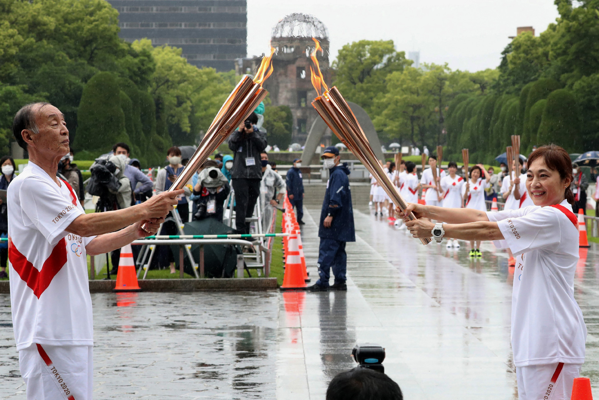 The Torch Relay began in Hiroshima ©Getty Images