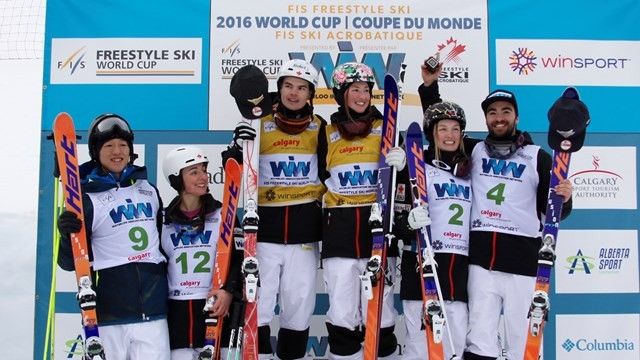 Canada dominated the podium at the Freestyle Skiing World Cup in Calgary ©FIS