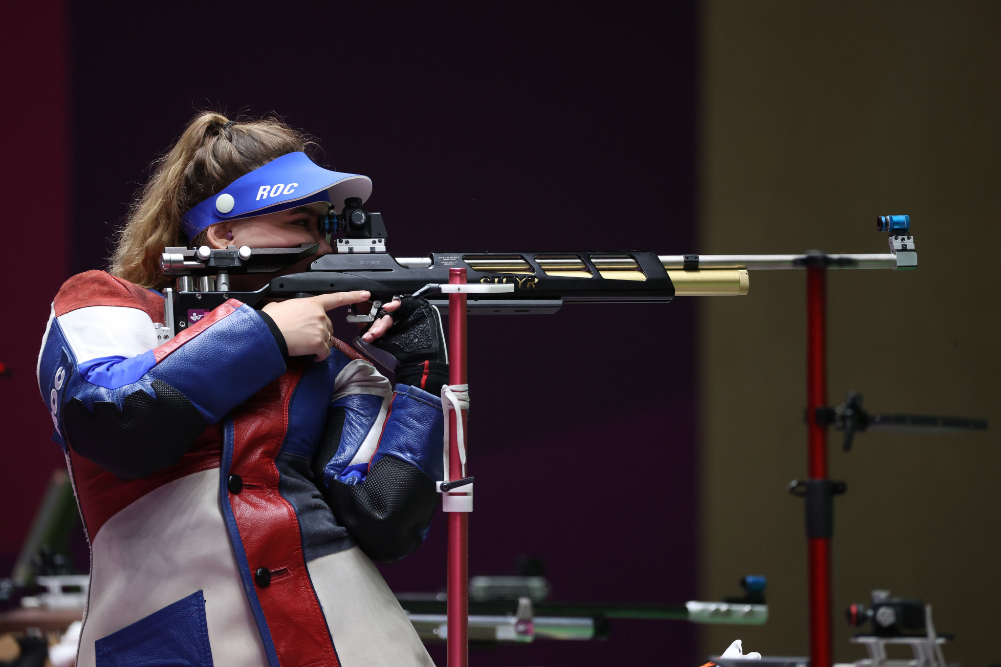 Anastasiia Galashina won the ROC's first Olympic medal of Tokyo 2020 with a silver in the women's 10m air rifle ©Getty Images
