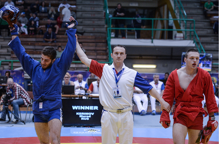 Murad Kerimov was one of three Russian gold medal winners on day two of the European Sambo Championship