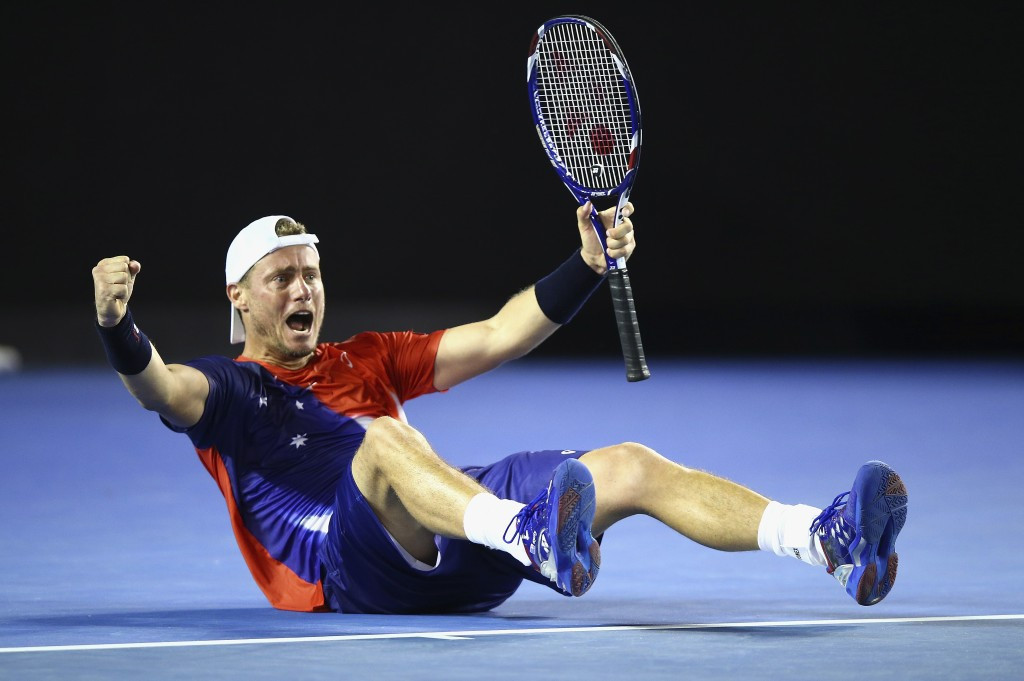 Home favourite Lleyton Hewitt was given an emotional send-off in his last-ever Grand Slam appearance ©Getty Images