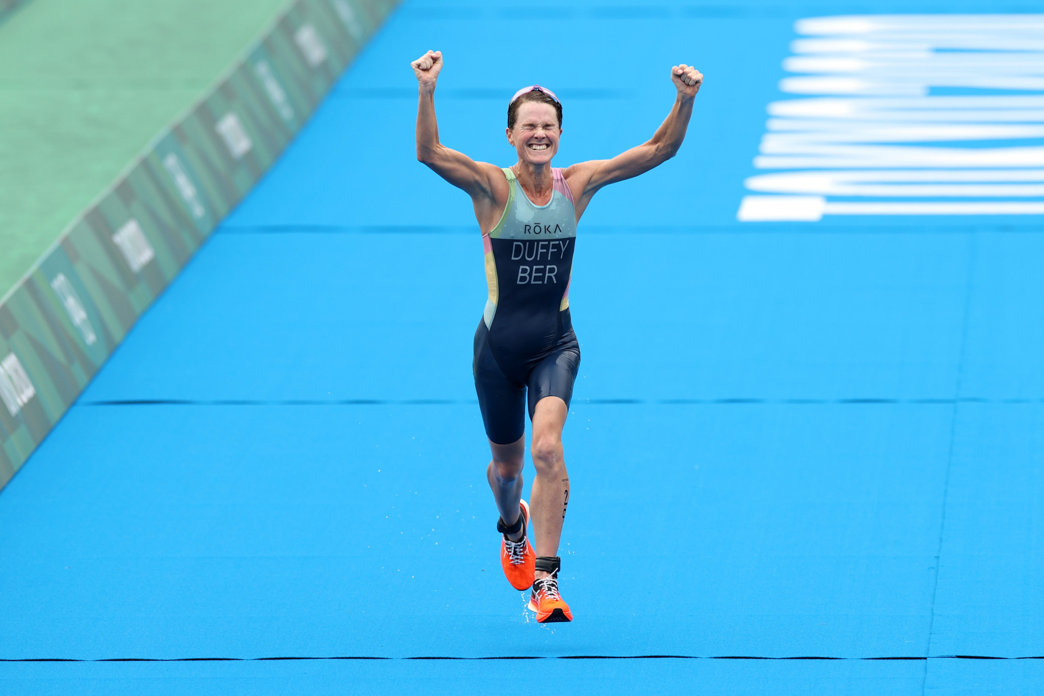 Dame Flora Duffy won Bermuda's first-ever Olympic gold medal in Tokyo ©Getty Images