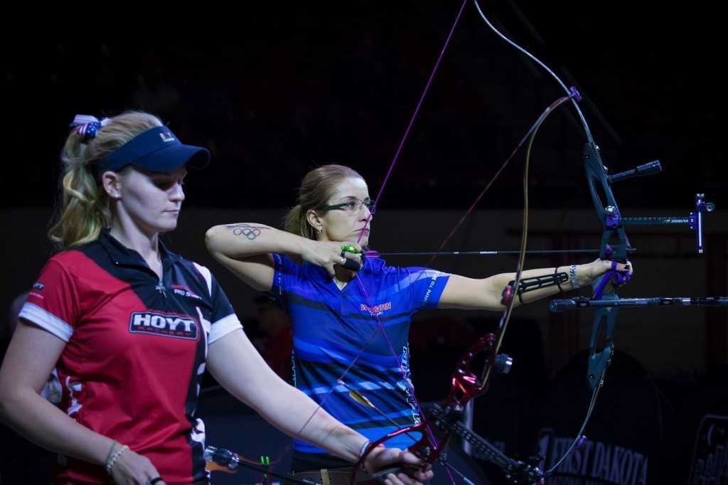 Khatuna Lorig claimed gold in the women's recurve event
