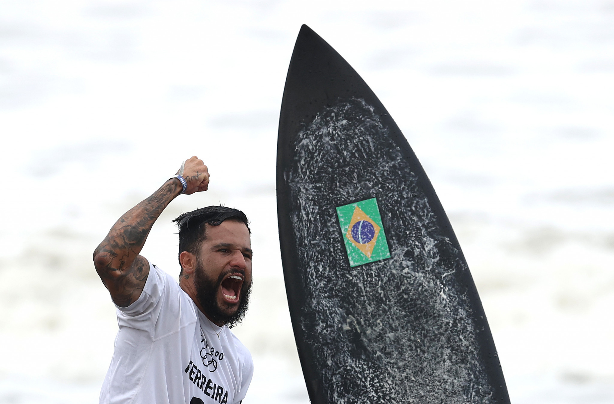 Brazil's Italo Ferreira won the men's surfing title at Tokyo 2020 ©Getty Images