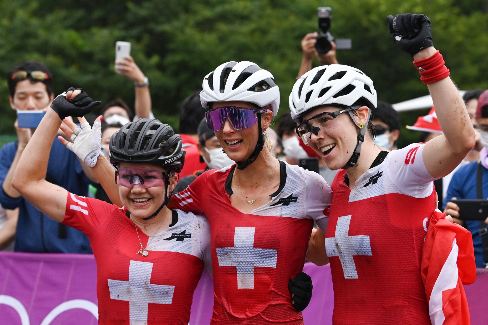 Switzerland swept the women's mountain bike podium ©Getty Images