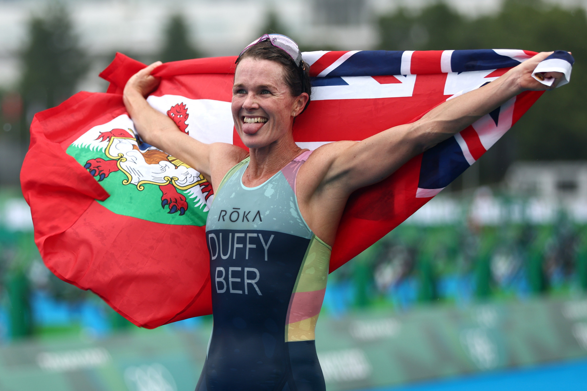Bermuda’s Flora Duffy won the first gold medal of the day, in the women's triathlon, and that is the nation's first-ever Olympic title ©Getty Images