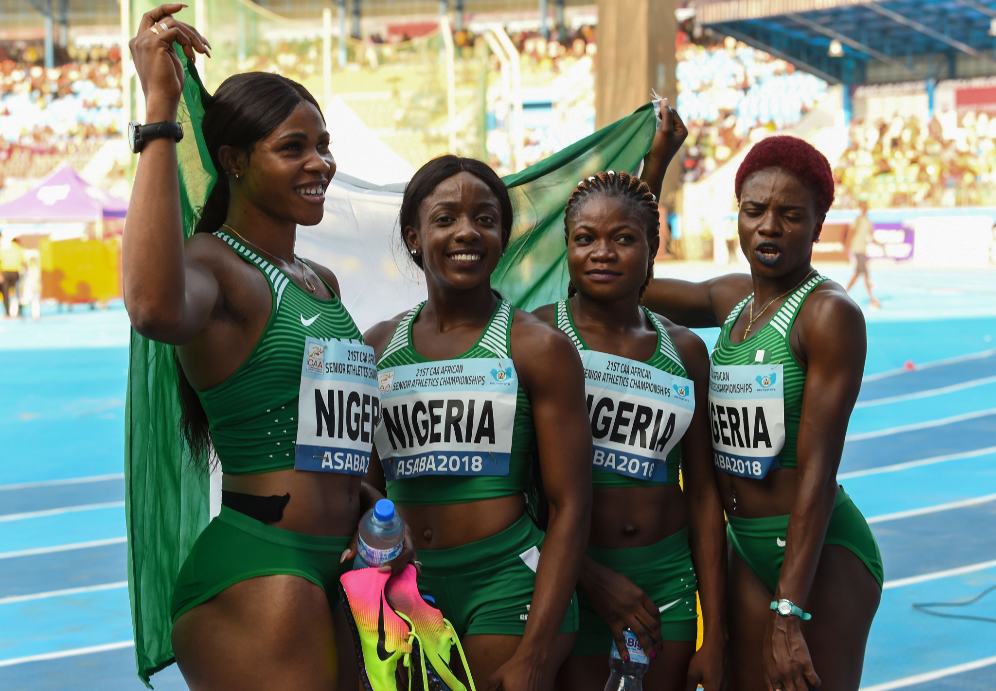 Nigeria are the reigning African and African Games champions in the women's 4x100m relay, but only two of the team selected for Tokyo 2020 have been cleared to run ©Getty Images