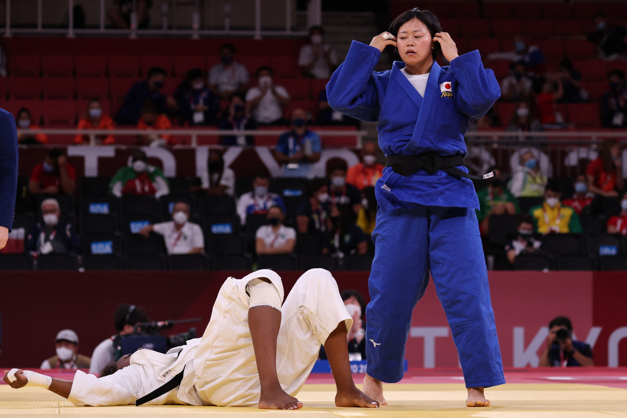 Shori Hamada appeared to hardly break sweat during her gold medal match against Madeleine Malonga ©Getty Images