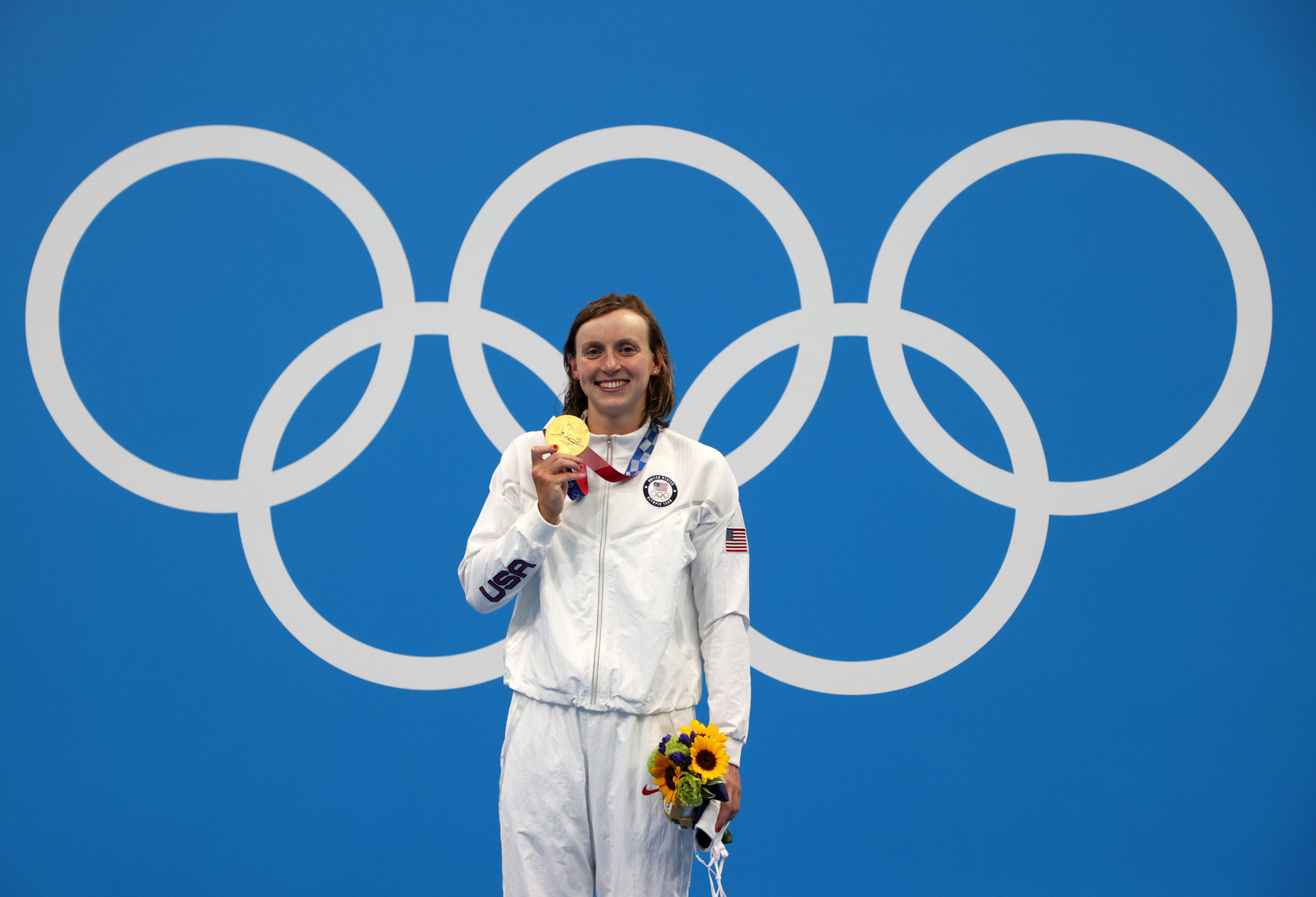 Katie Ledecky won the women's 1500m freestyle gold medal at the Tokyo 2020 Olympics ©Getty Images