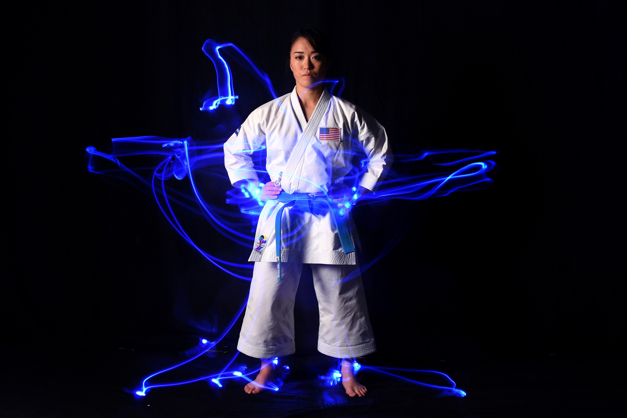 Sakura Kokumai is a seven-time US kata champion and an ambassador for the Japanese-American community  ©Getty Images