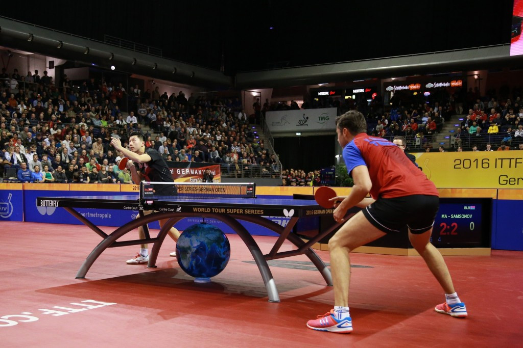 China's Ma Long overcame Belarus' Vladimir Samsonov in the men's singles final at the ITTF Berlin Open ©ITTF