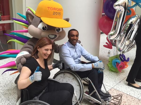 News anchor Dwight Drummond recently took part wheelchair rugby event as CBC announced details of their coverage of the Pan Am Games