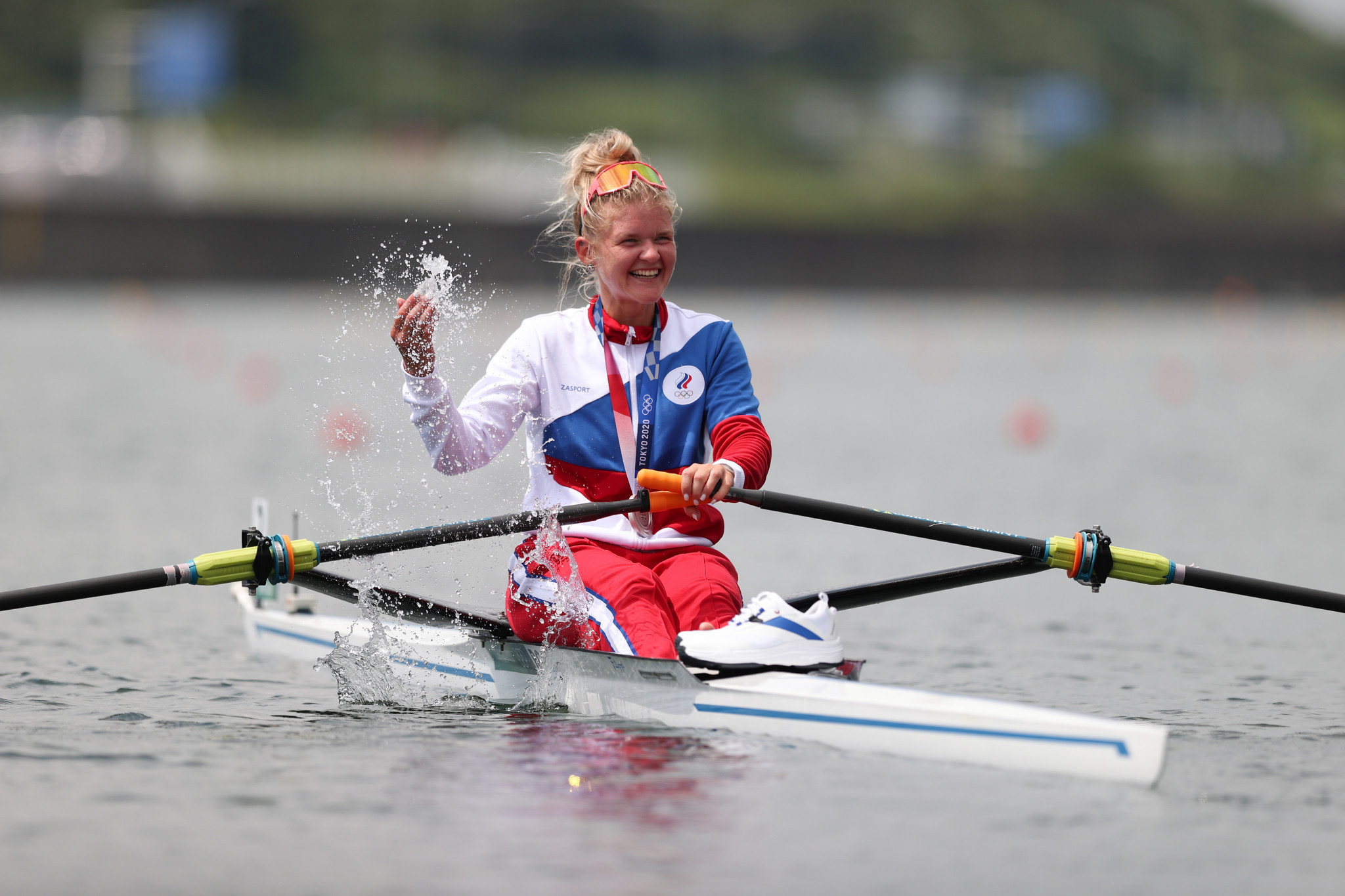 Hanna Prakatsen only transferred to the single sculls discipline in 2021 ©Getty Images
