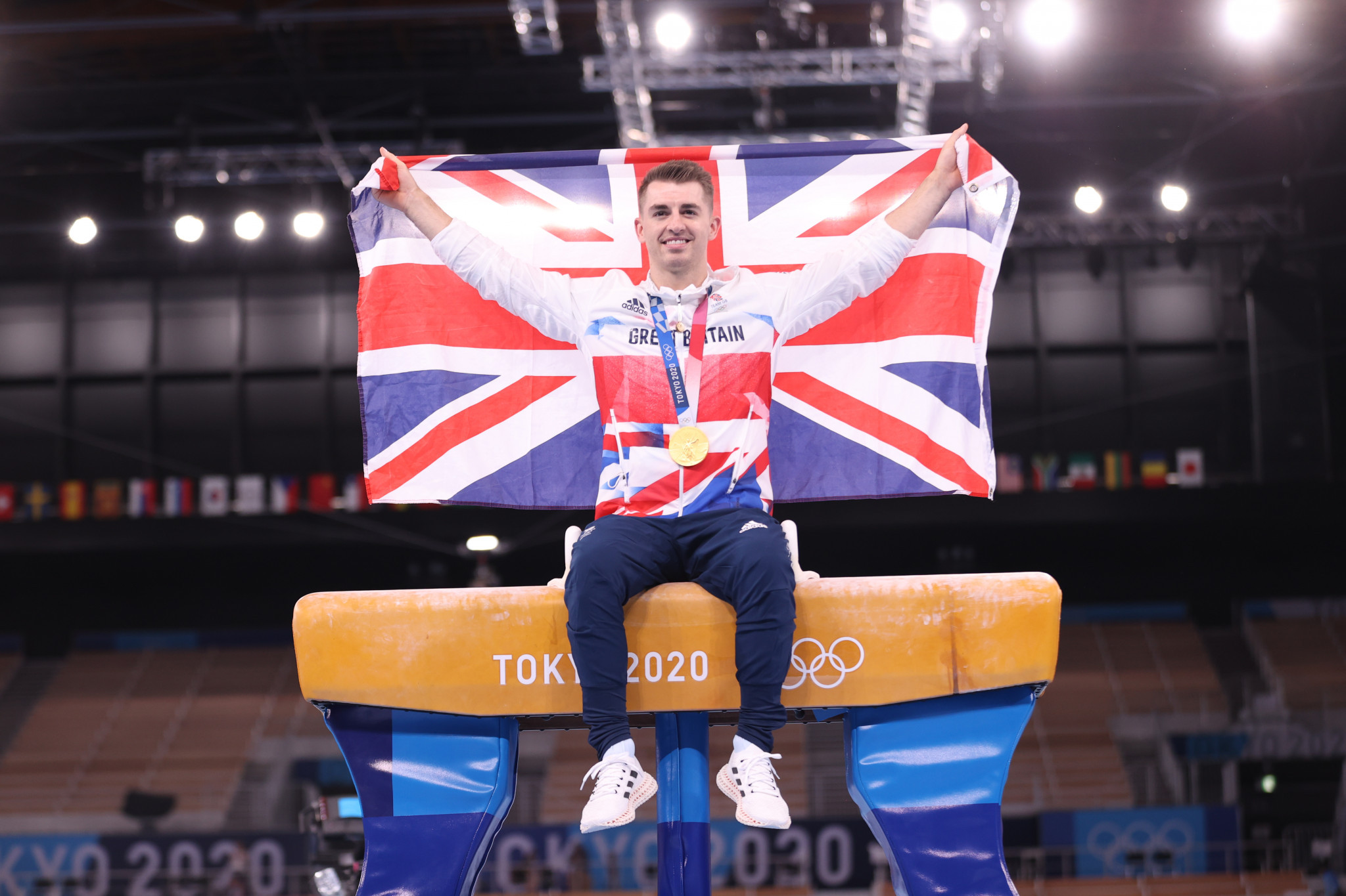 Britain's Max Whitlock defended the men's pommel horse crown ©Getty Images