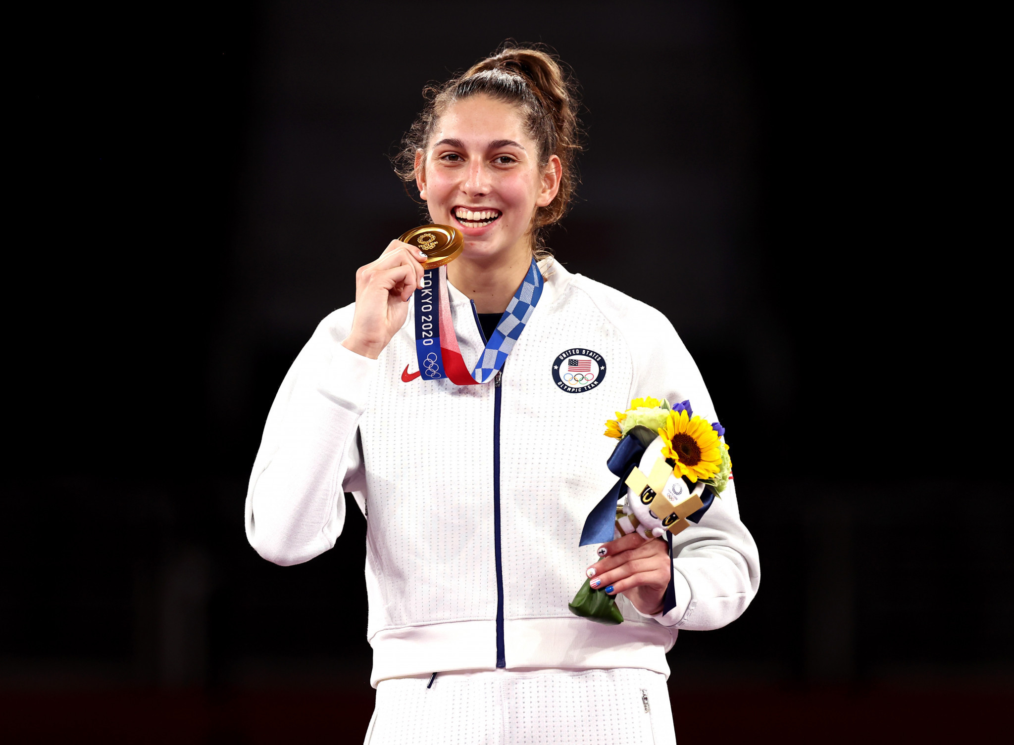 Anastasija Zolotic triumphed in the women's under-57kg taekwondo event in Tokyo ©Getty Images