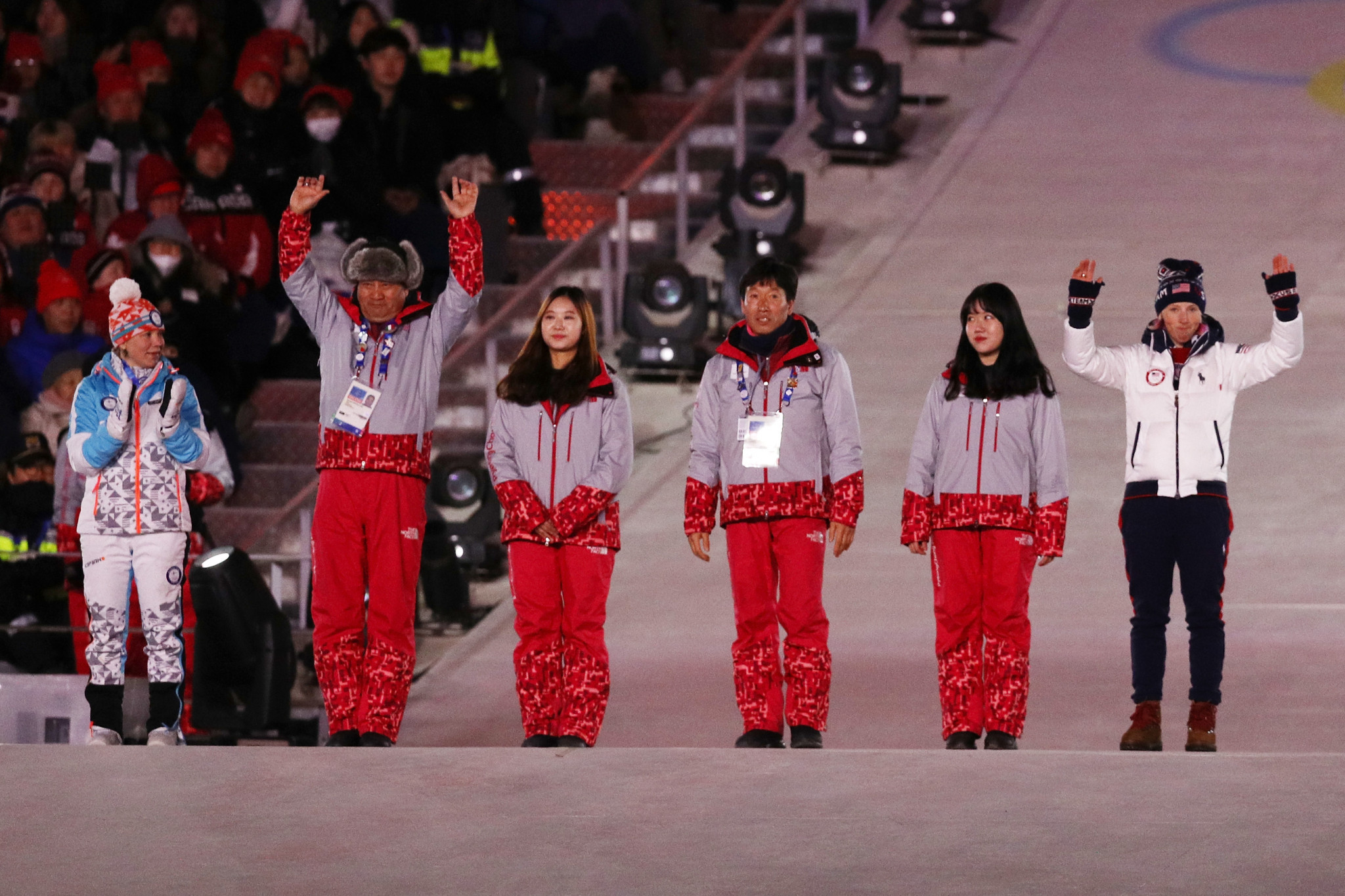 Elected members of the IOC Athletes' Commission were unveiled at the Closing Ceremony of the Pyeongchang 2018 Winter Games ©Getty Images