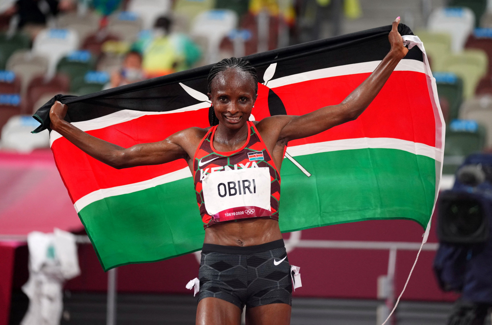 Hellen Obiri won a 5,000m silver medal at a second successive Olympics ©Getty Images