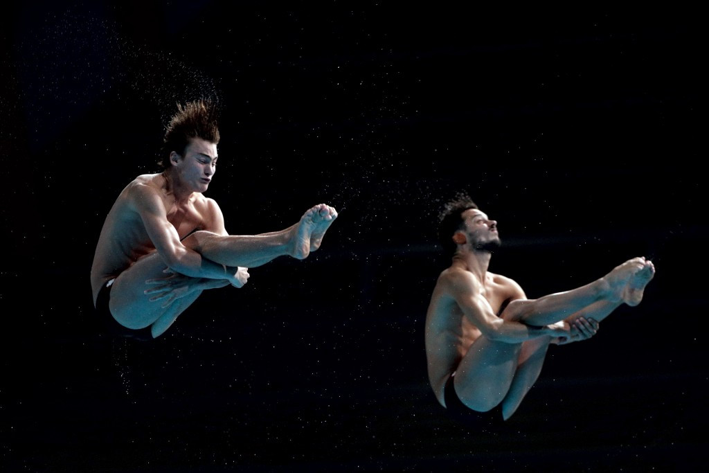 Canada's Philippe Gagné and François Imbeau-Dulac finished on the podium in both men's synchronised competitions