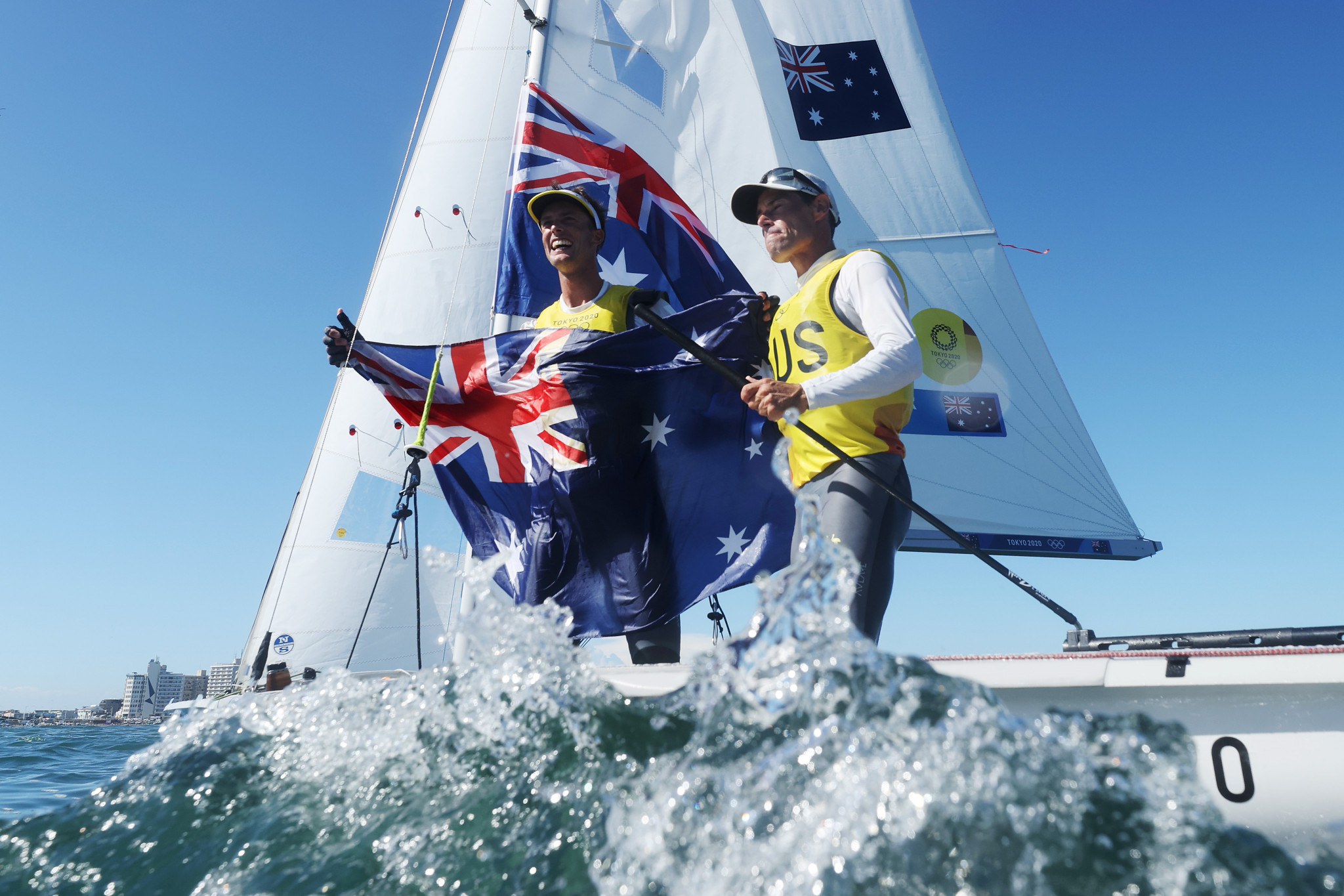 Australia's Mat Belcher and Will Ryan won the men's 470 gold ©Getty Images